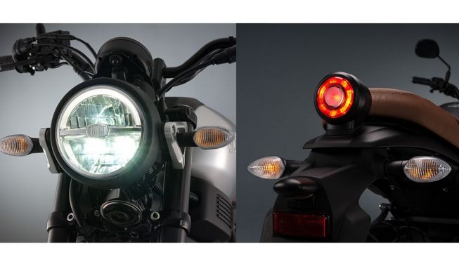 penggunaan lampu LED yang cukup membuat modern  Yamaha XSR155 (motorbeam)