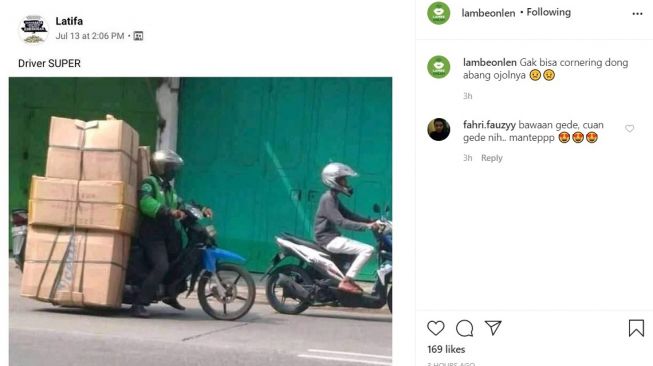 Bapak ojol masih kuat? (Instagram)