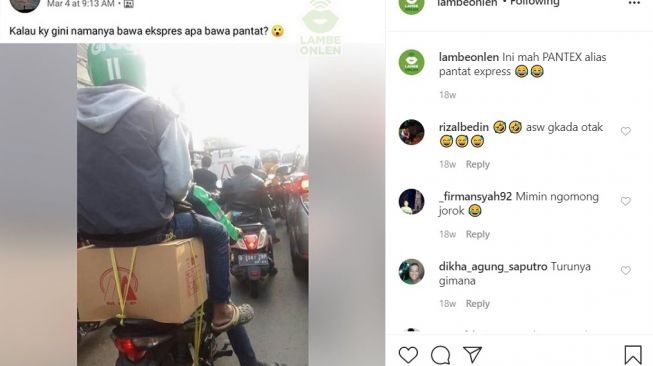 Kasihan bapak ojolnya, tega juga yak pemesannya (Instagram)