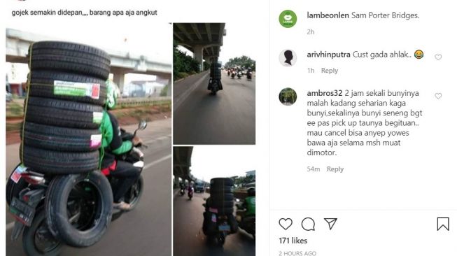 Yang kuat ya bapak ojol (Instagram)