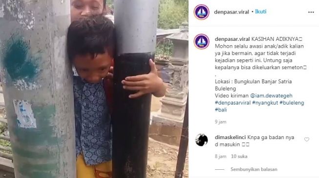 Viral, Detik-Detik Evakuasi Kepala Bocah Terjepit di Antara Tiang Listrik