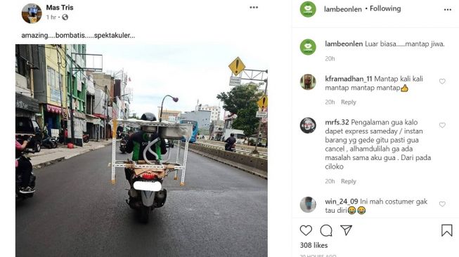 Tega amat nih pemesan bapak ojol ini (Instagram)