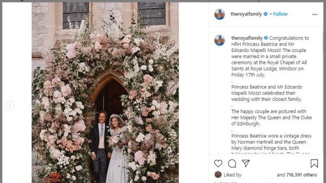 Putri Beatrice Menikah, Ini Bedanya Cara Meghan dan Kate Ucapkan Selamat