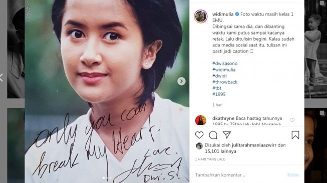 Unggahan Widi Mulia tentang suaminya, Dwi Sasono [Instagram/@widimulia]