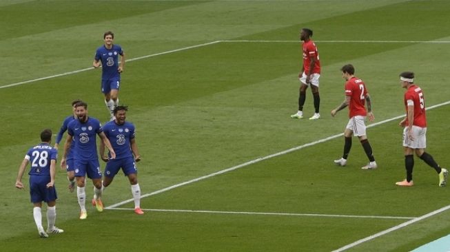 Gasak MU 3-1, Chelsea Tantang Arsenal di Final Piala FA