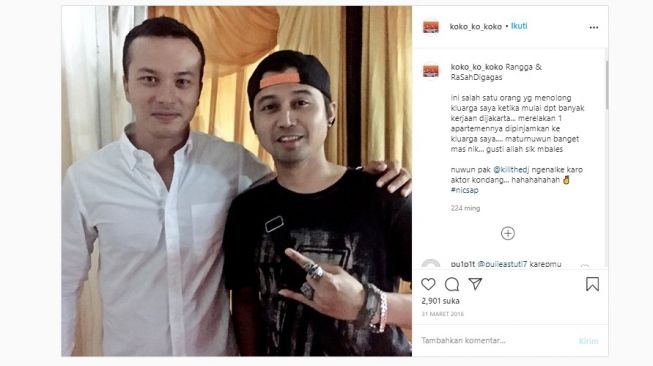 Suami Soimah ungkap perlakuan baik Nicholas Saputra kepada keluarga (Instagram)