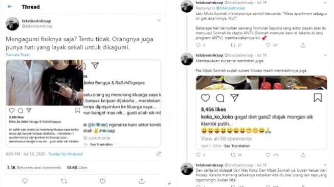 Perlakuan Nicholas Saputra pada Keluarga Soimah Kembali Jadi Perbincangan (Twitter)