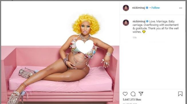 Nicki Minaj Hamil Anak Pertama (instagram.com/nickiminaj)