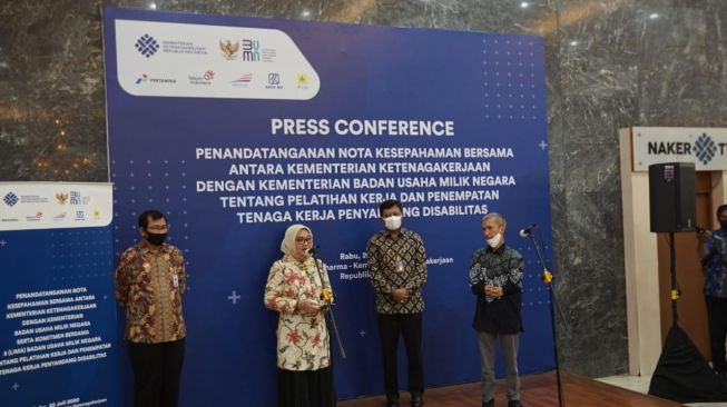 Jalin Kerja Sama, Kemnaker dan BUMN Sepakat Pekerjakan Disabilitas