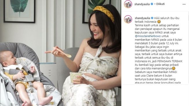 Shandy Aulia Tambahkan Madu di MPASI Bayinya yang Baru 4 Bulan, Amankah?