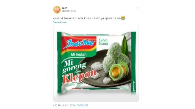 Indomie rasa klepon. [Twitter]