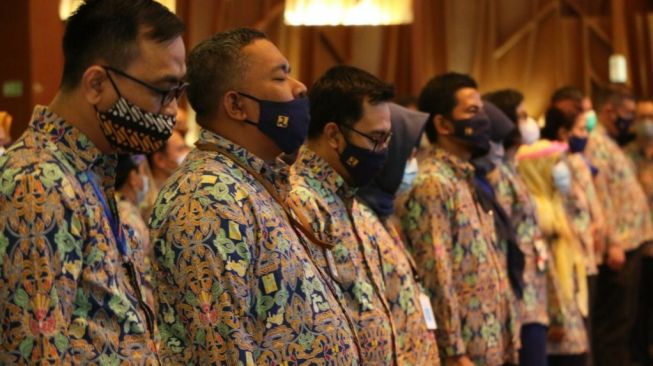 Sebanyak 75 orang di lingkungan Direktorat Jenderal Perumahan PUPR dikukuhkan sebagai Jabatan Koordinator, Subkoordinator dan Ketua Tim Pelaksana. (Dok : PUPR)