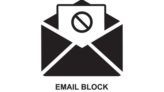 Ilustrasi blokir email. [Shutterstock]
