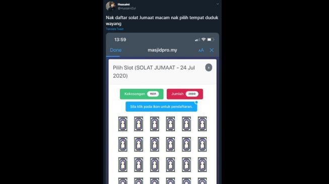 Salat Jumat di Sini Ibarat Mau Nonton Film, Jemaah Wajib Pesan Tempat Dulu