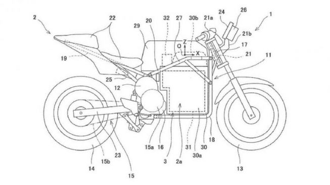 Gambar paten motor listrik Kawasaki (Visordown)