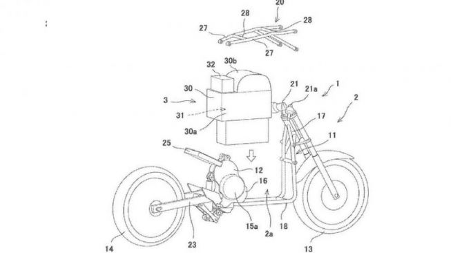 Baterai sebagai tenaga penggerak motor listrik Kawasaki (Visordown)