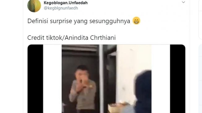 Terkejut Hingga Lompat, Polisi Ini Kaget Saat Istrinya Sidak ke Kantor