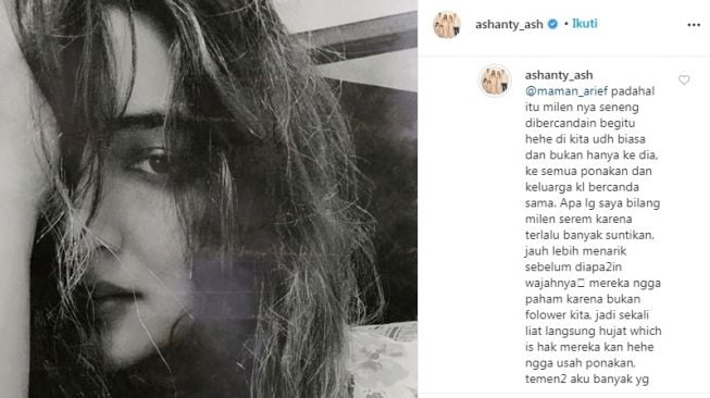 Unggahan Ashanty soal Millen Cyrus [Instagram/@ashanty_ash]