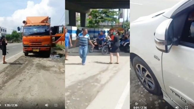 Viral Emak-emak Minta Ganti Rugi ke Sopir Truk, Padahal Mobil Tak Lecet