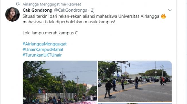 Trending, Mahasiswa Universitas Airlangga Demo Tuntut Potong UKT 50 Persen