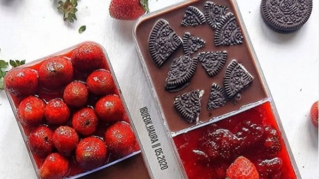 Resep Strawberry dan Oreo Cheesecake Box, Camilan Manis untuk Idul Adha