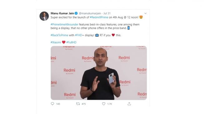 Bocoran Redmi 9 Prime. [Twitter]