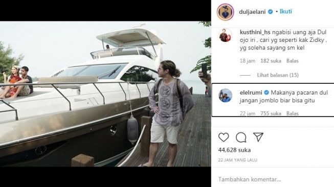 Unggahan Dul Jaelani [Instagram/@duljaelani]