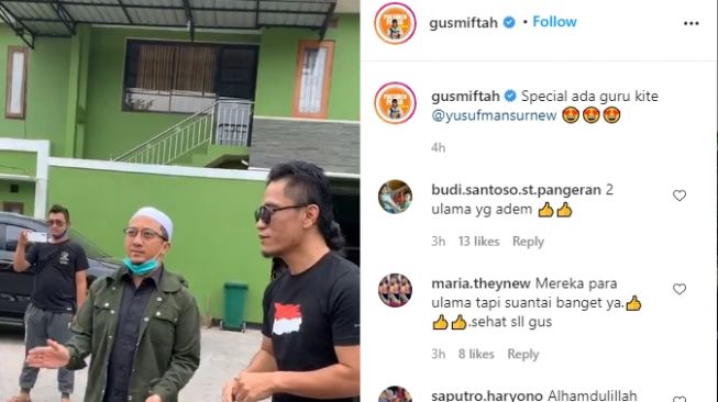 Ke Ponpes Gus Miftah, Yusuf Mansur Komentari Sapi Kurban Anak Amien Rais