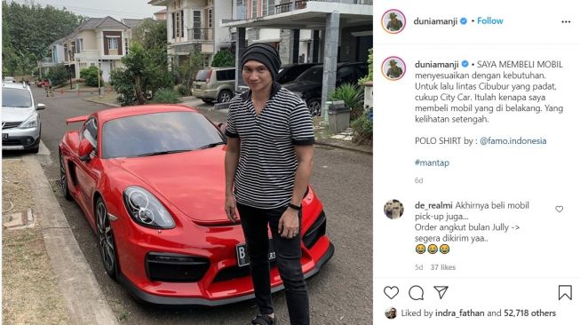 Potret Anji dengan mobil mewah, ternyata ini fakta sebenarnya (Instagram)