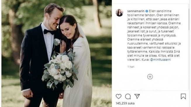 Perdana Menteri Finlandia, Sanna Marin. (Instagram/@sannamarin)