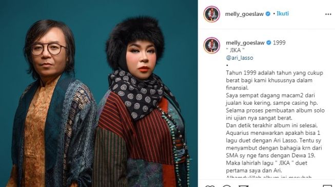 Kenang 25 Tahun Berkarya Cerita Melly Goeslaw Tentang Ari Lasso Bikin Haru