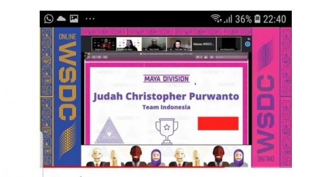 Indonesia memenangkan Top 5 ESL Best Speaker dan Top 10 Open Best Speaker atas nama Judah Purwanto.[YouTube Asociación Mexicana de Debate]