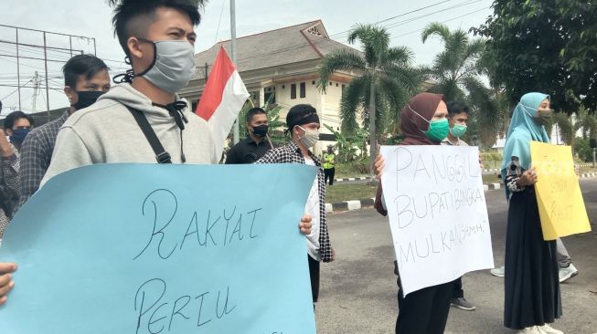 GMBB Demo, Kritisi Dana Hibah Rp 8,3 Miliar untuk Bangun Kejari Bangka