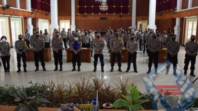 Kapolres Pamekasan Ikuti Giat Tatap Muka Dirbinmas Polda Jatim