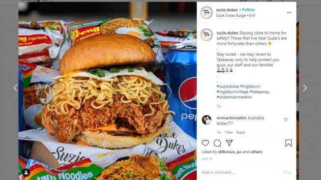 Ada Burger dengan Patty Indomie Goreng, Tertarik?