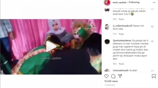 Sepasang pengantin hendak melaksanakan upacara pernikahan di rumah. - (Instagram/@Nenk_Update)