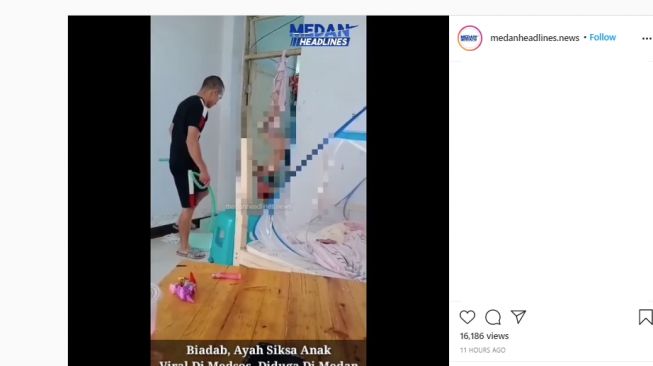 Keji! Bocah Digantung Terbalik dan Disabet Pakai Selang oleh Pria Ini