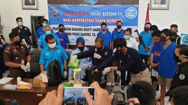 Cegah Penumpukan Gudang, BNN Sumsel Musnahkan Sabu 7,5 kilogram