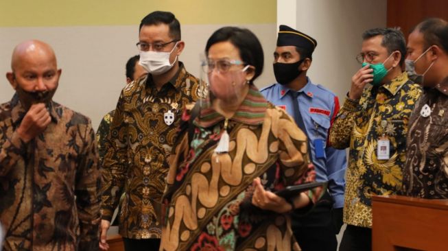 Menkeu, Sri Mulyani dan Mensos, Juliari Batubara, di Jakarta, beberapa waktu lalu. (Dok : Kemensos)