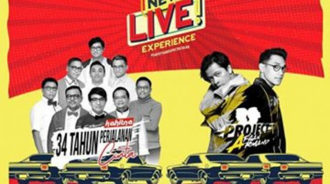 Poster konser drive-in New Live! Experience. [Instagram/@berlianentertainment via ANTARA News].