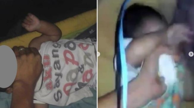 Bapak Tega Tarik Baju hingga Bekap Mulut Bayi, Videonya Viral