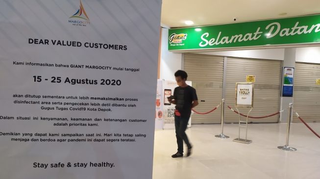 Giant Margo City Depok Tutup Gara-gara Karyawan Positif Corona