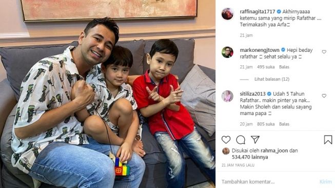 Unggahan Raffi Ahmad [Instagram/@raffinagita1717]