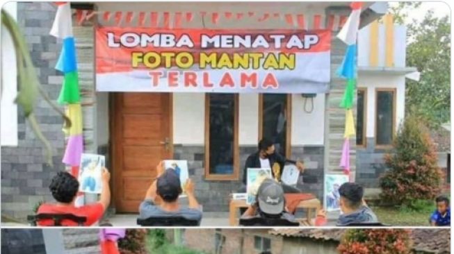 Heboh Lomba Menatap Foto Mantan Saat Agustusan, Warganet: Keburu Muntah