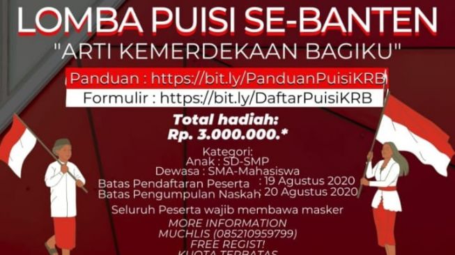 Lomba Puisi ‘Arti Kemerdekaan Bagiku’ diPeringatan HUT ke-75 RI di Banten