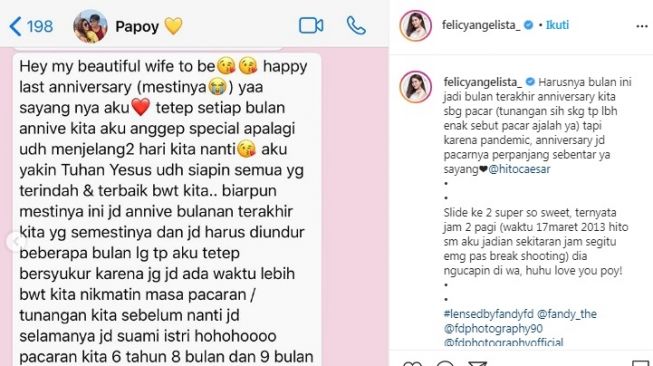 Unggahan Felicya Angelista [Instagram/@felicyangelista_]
