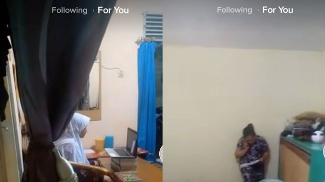 Video Viral Ibu yang membantu anaknya ujian hafalan materi. Unggahan langsung dari akun twitter @howtodresvvell