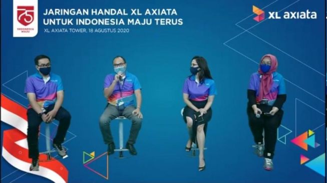 Virtual media update XL Axiata dalam kesiapan layanan VoLTE, Selasa (18/8/2020). [Screenshot/Dythia Novianty]