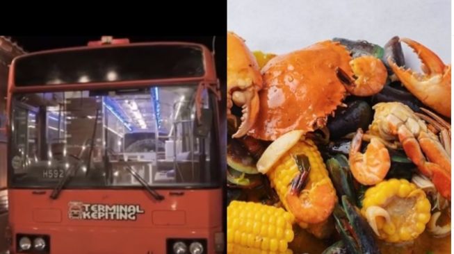 Seru Banget, Restoran Ini Tawarkan Sensasi Makan Kepiting Sambil Naik Bus