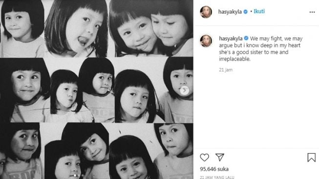 Adhisty Zara dan kakaknya, Kyla [Instagram/@hasyakyla]